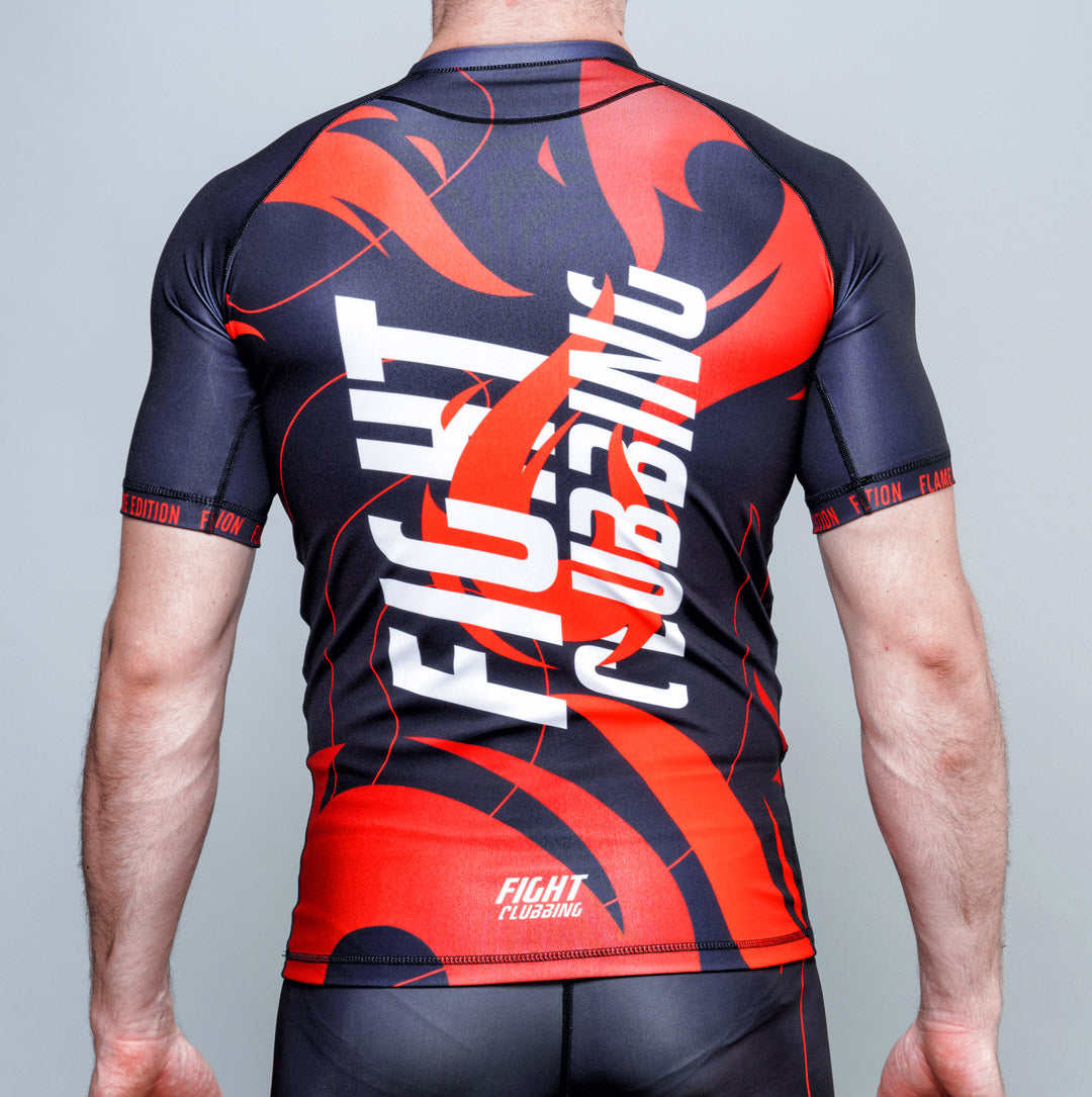 Rashguard MMA Manica Corta Flame Edition Nero