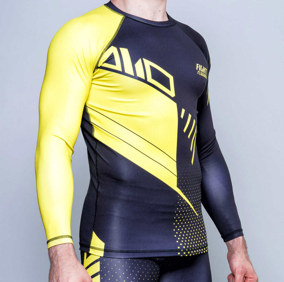 Rashguard MMA Long Sleeve Dragon Edition Black and Yellow
