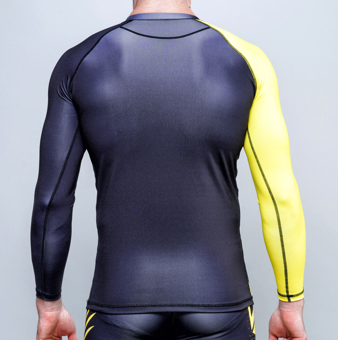 Rashguard MMA Long Sleeve Dragon Edition Black and Yellow