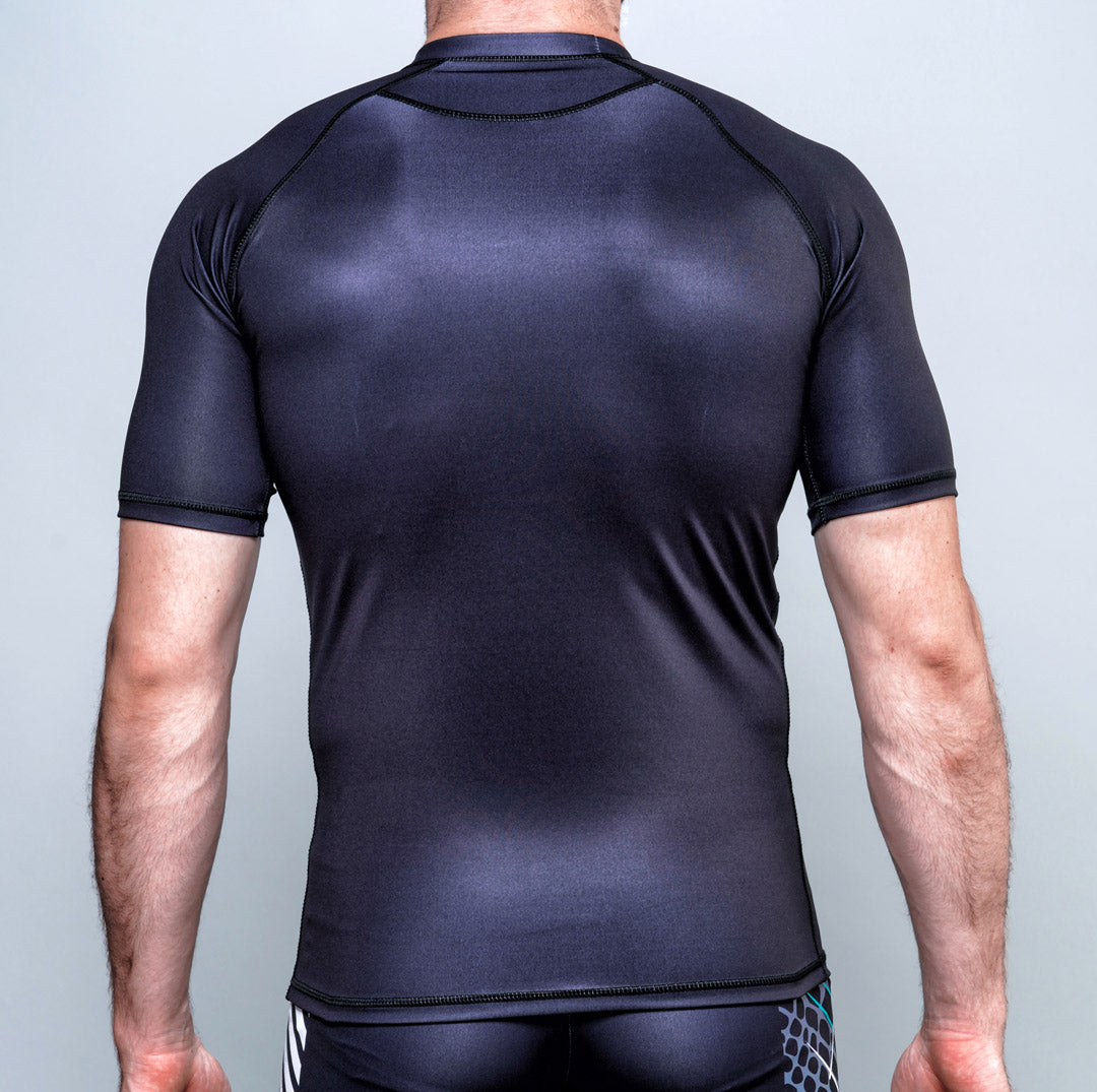 Rashguard MMA Manica Corta Cyber Edition Nero e Verde