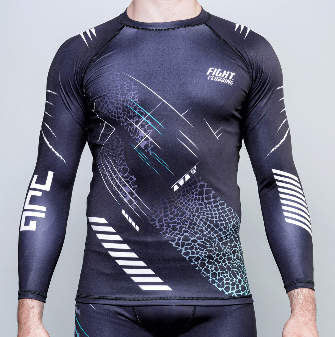 Rashguard MMA Manica Lunga Cyber Edition Nero e Verde