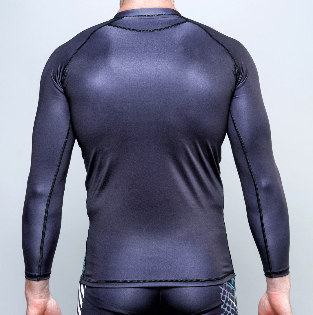 Rashguard MMA Manica Lunga Cyber Edition Nero e Verde