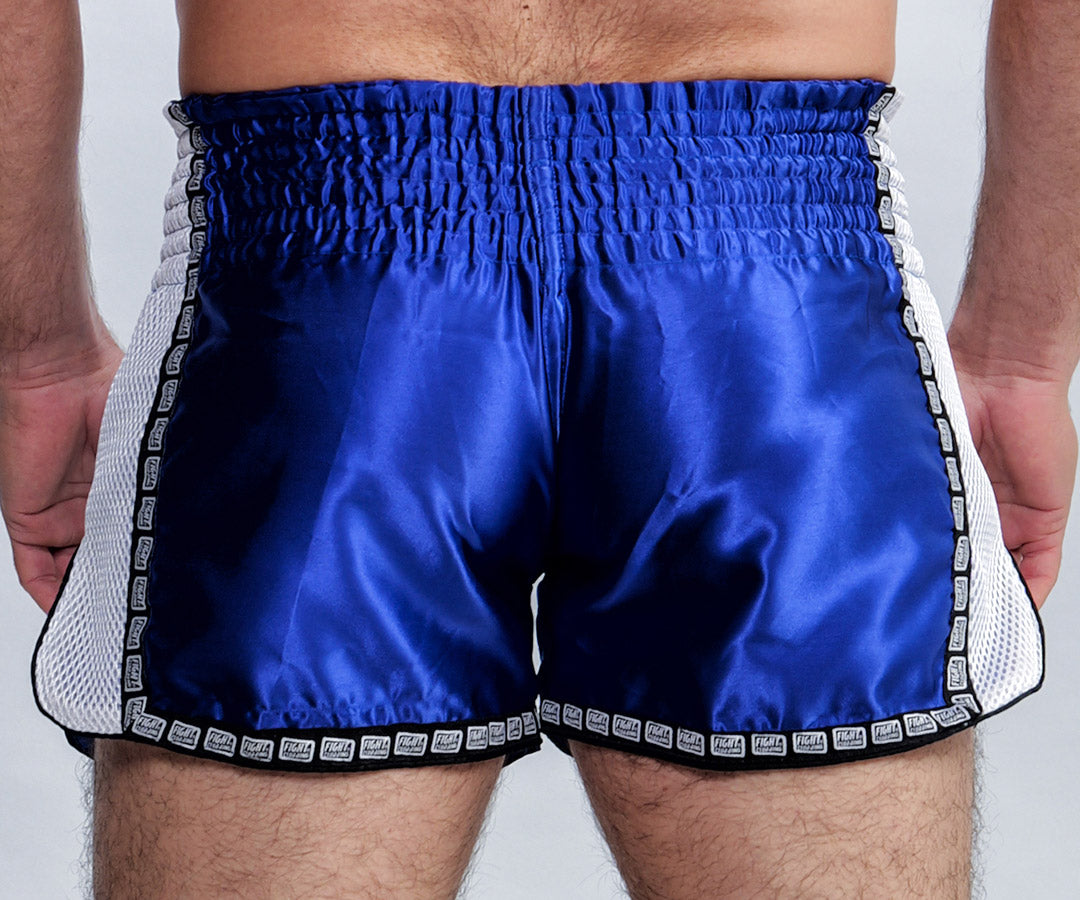 Kick-Thai Competition Shorts White And Blue