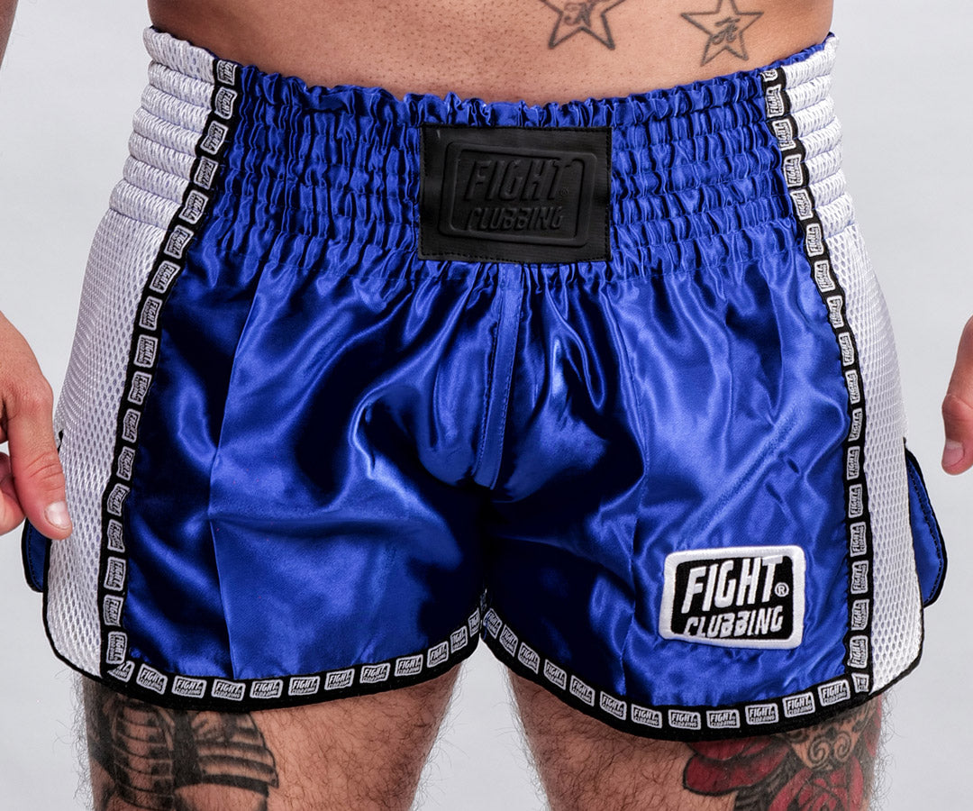 Pantaloncino Kick-Thai Competition Bianco E Blu