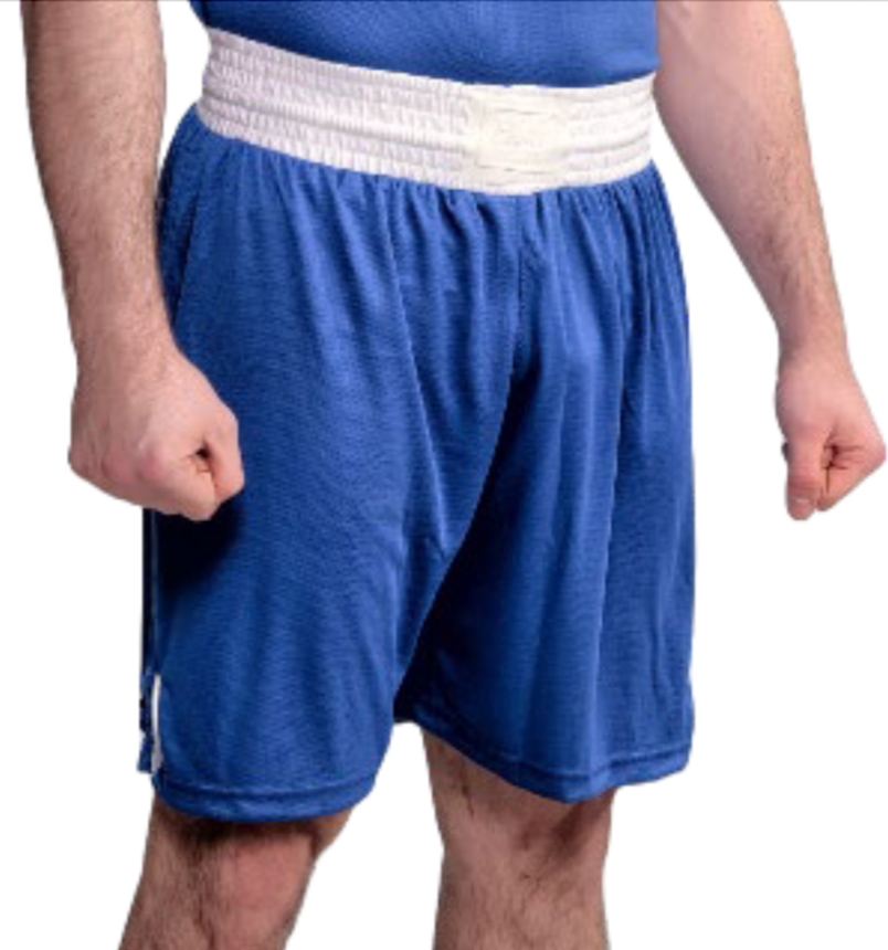Pantaloncino Boxe Competition Blu Logo Neutro