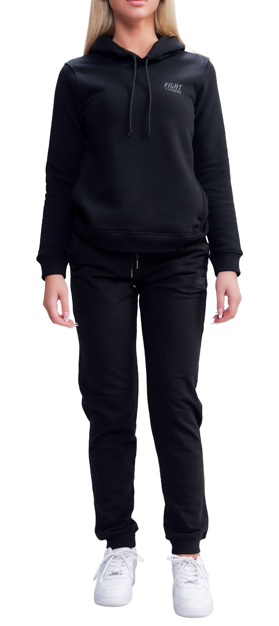 Basic Zip Up Hoodie Black