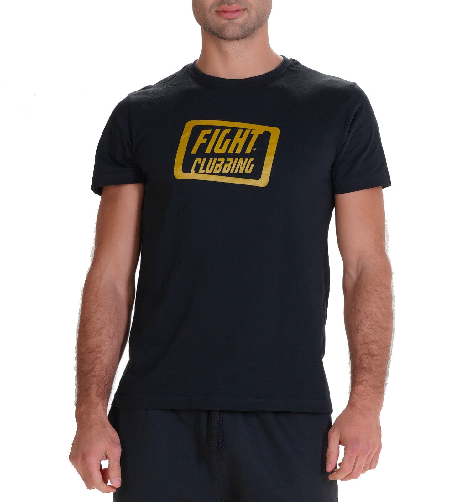 T-Shirt Basic Nero Logo Oro