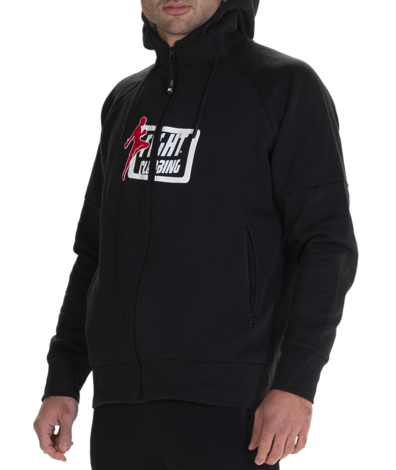 Felpa Icon Con Zip E Cappuccio Nero
