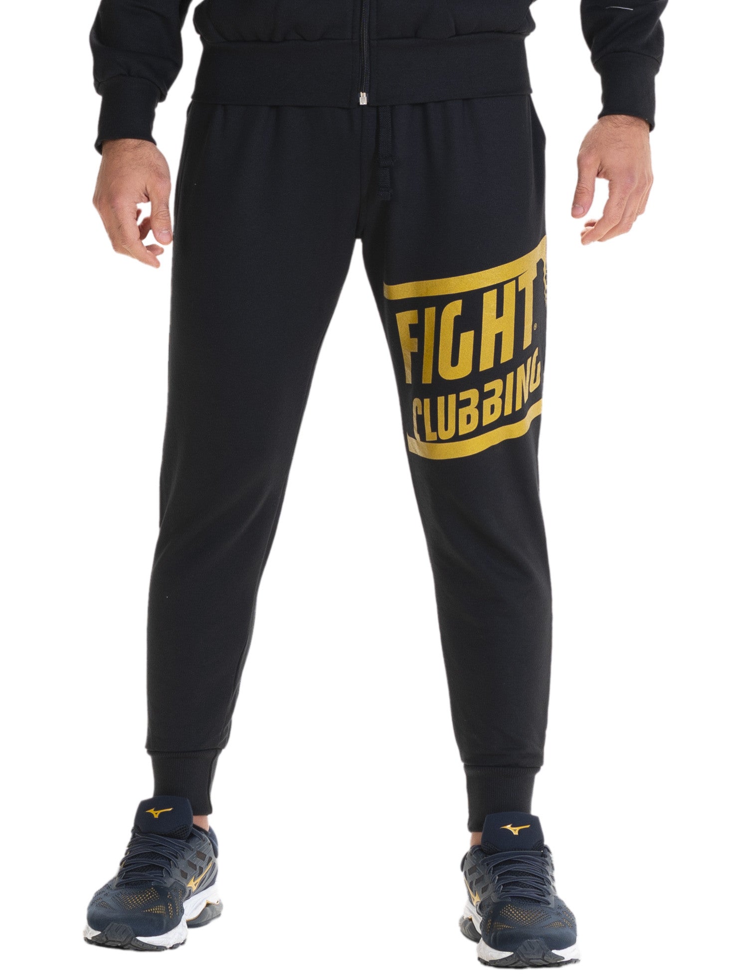 Pantalone Basic Nero Logo Oro