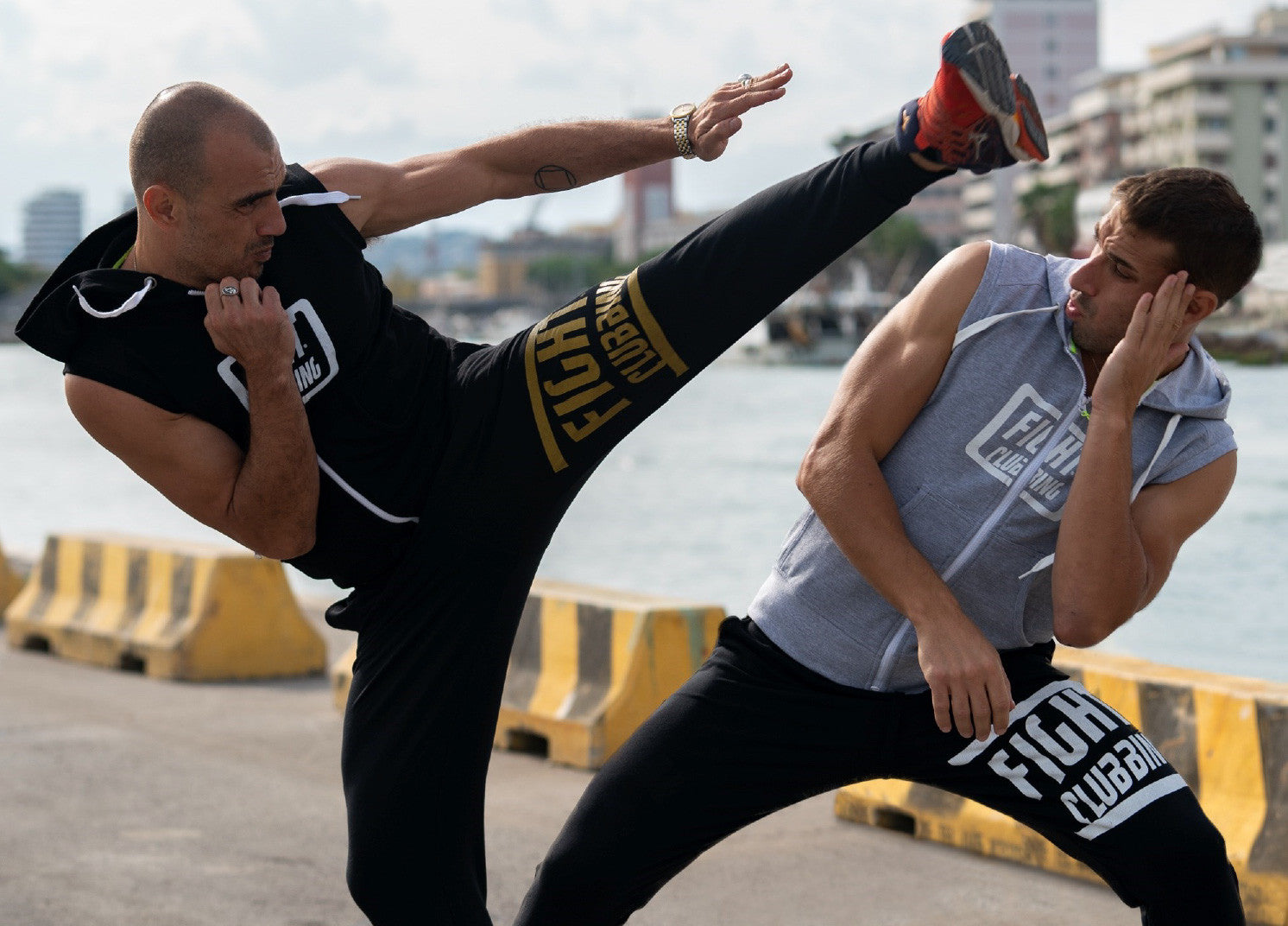 Pantalone Basic Nero Logo Oro