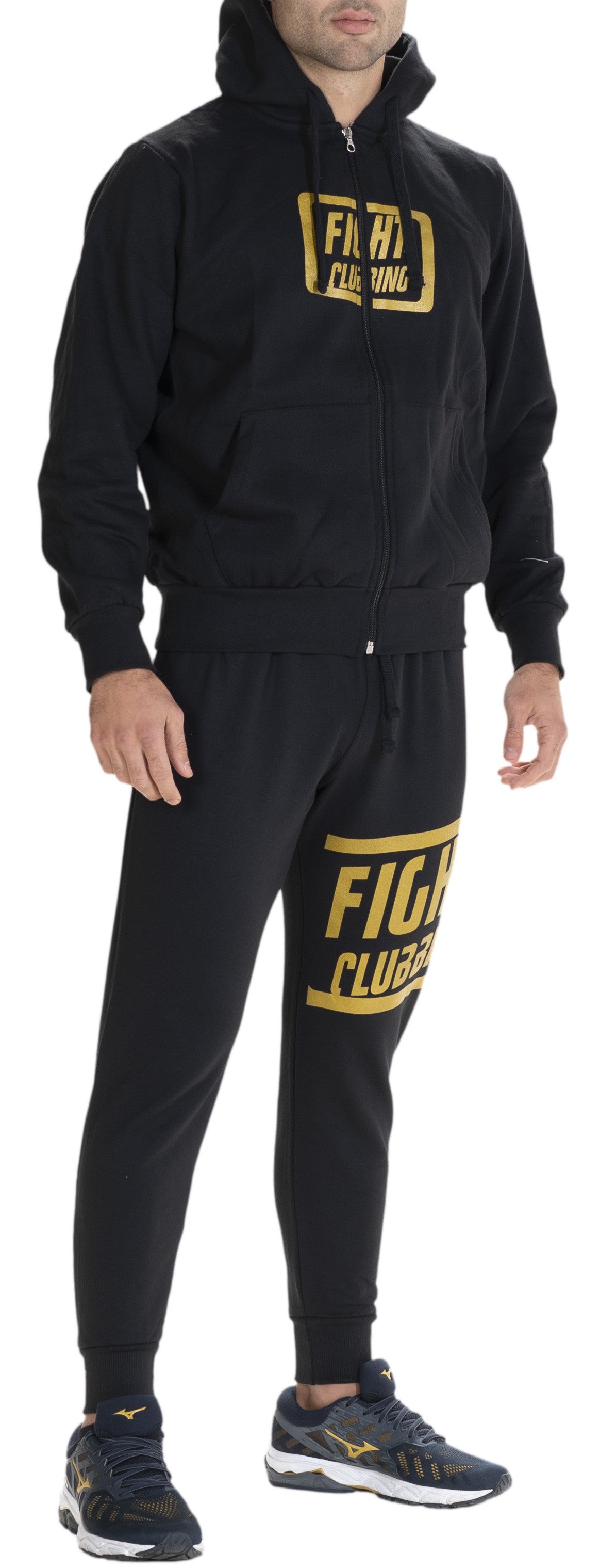 Basic Tracksuit Black Gold Logo