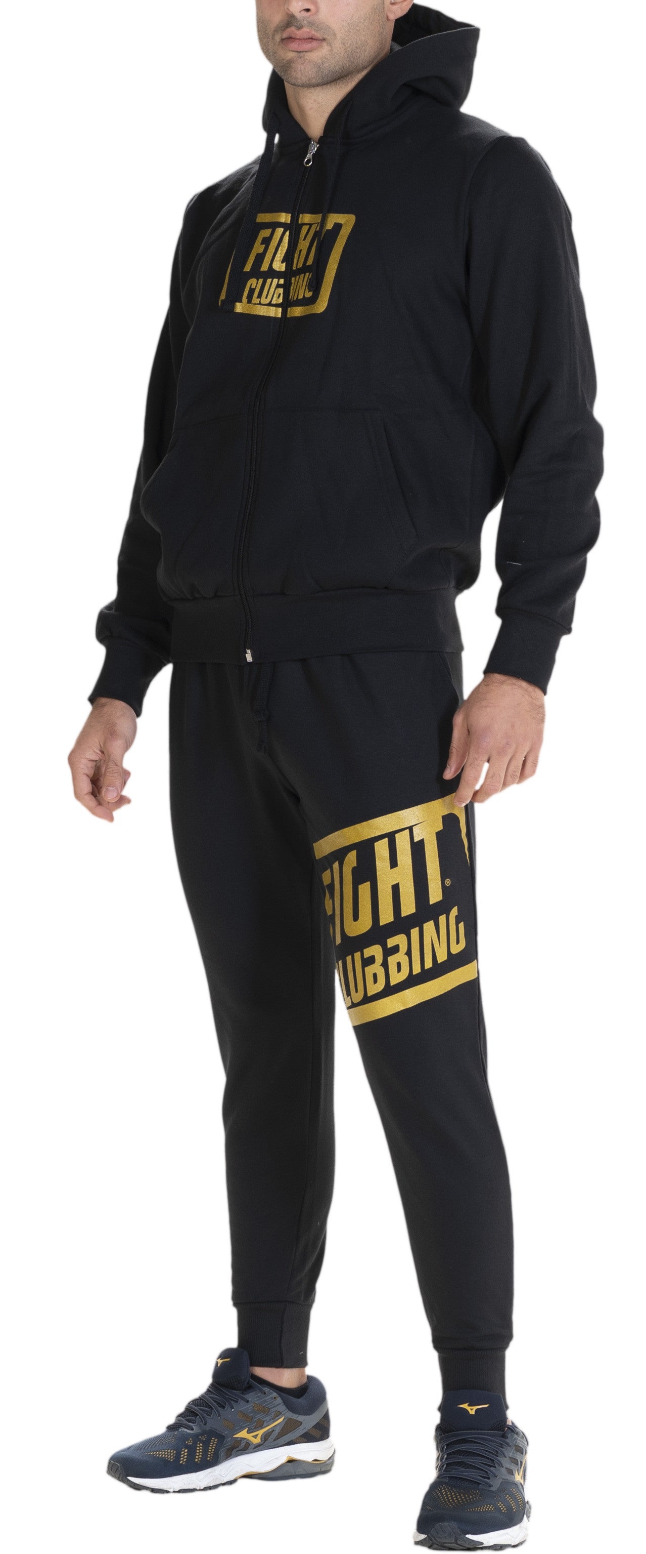 Basic Tracksuit Black Gold Logo