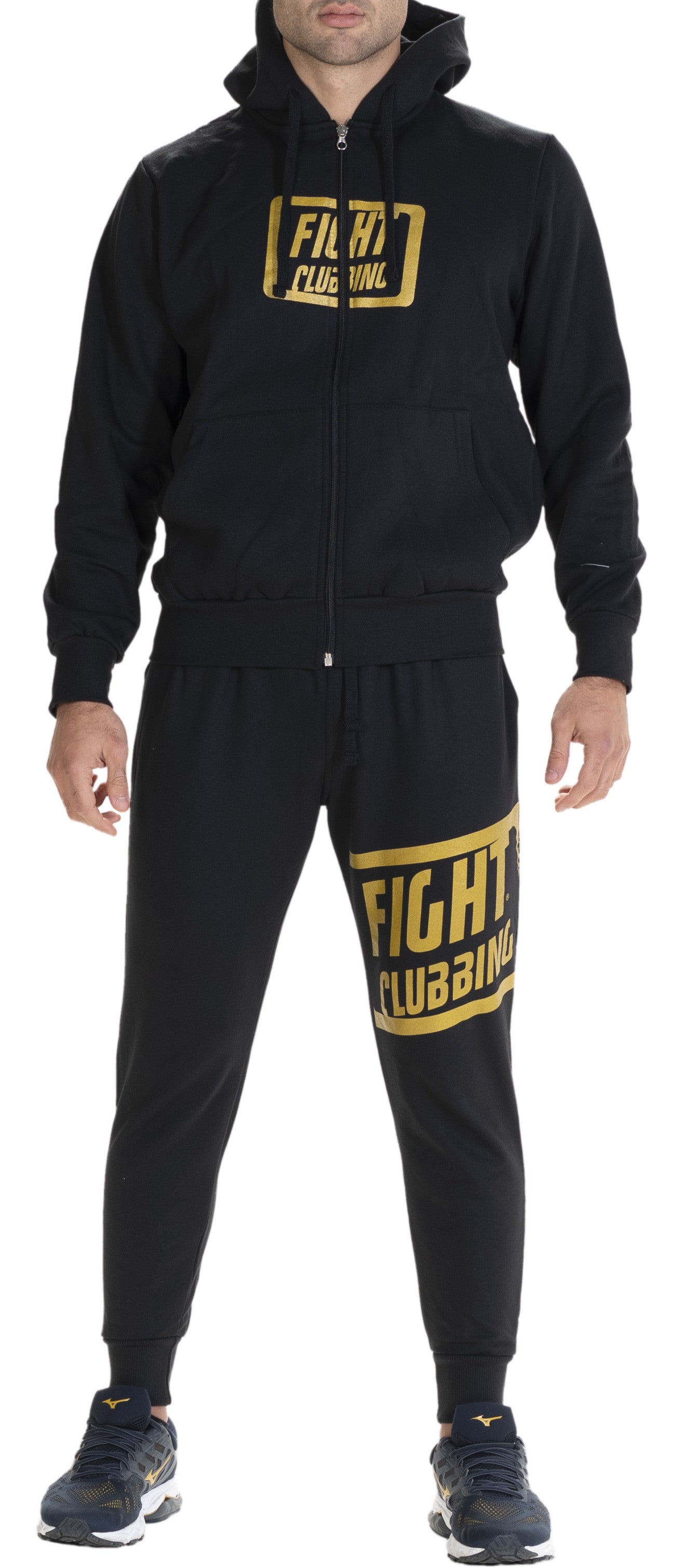 Basic Tracksuit Black Gold Logo
