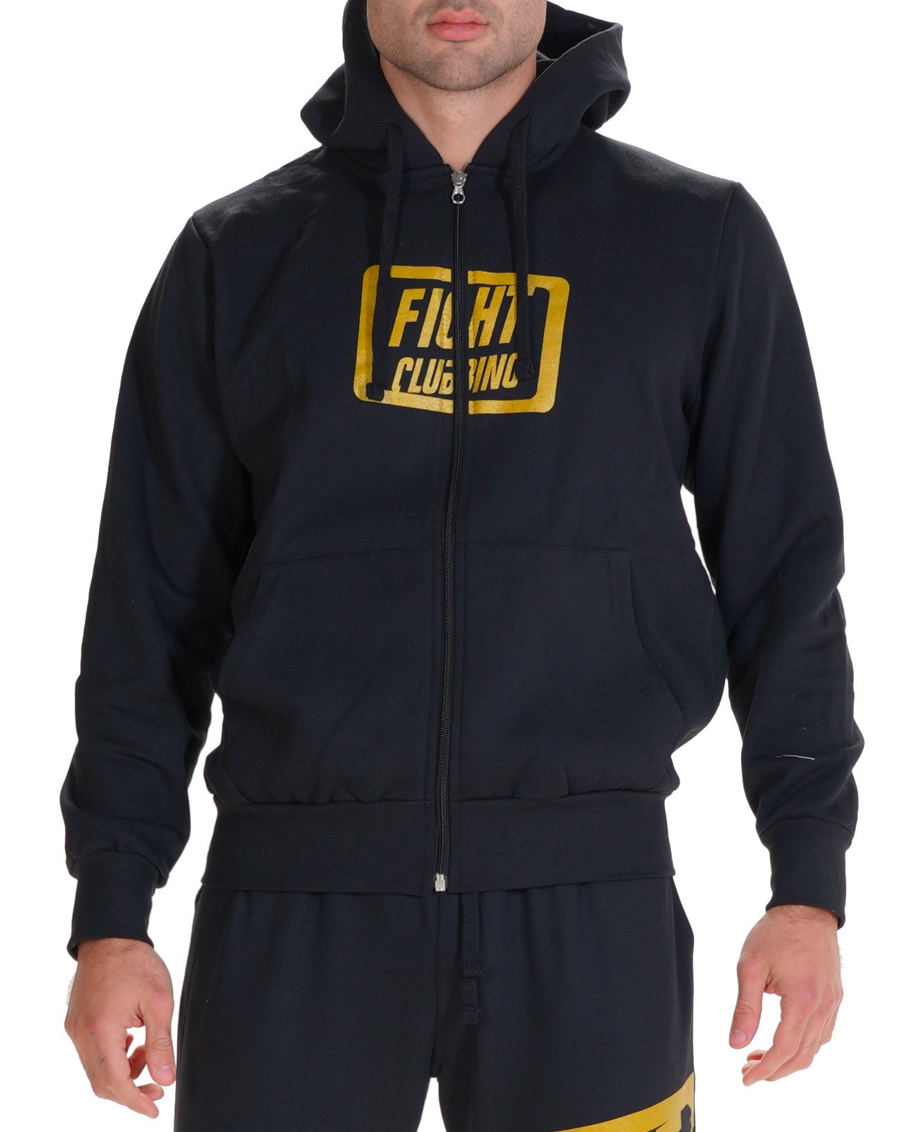 Basic Tracksuit Black Gold Logo