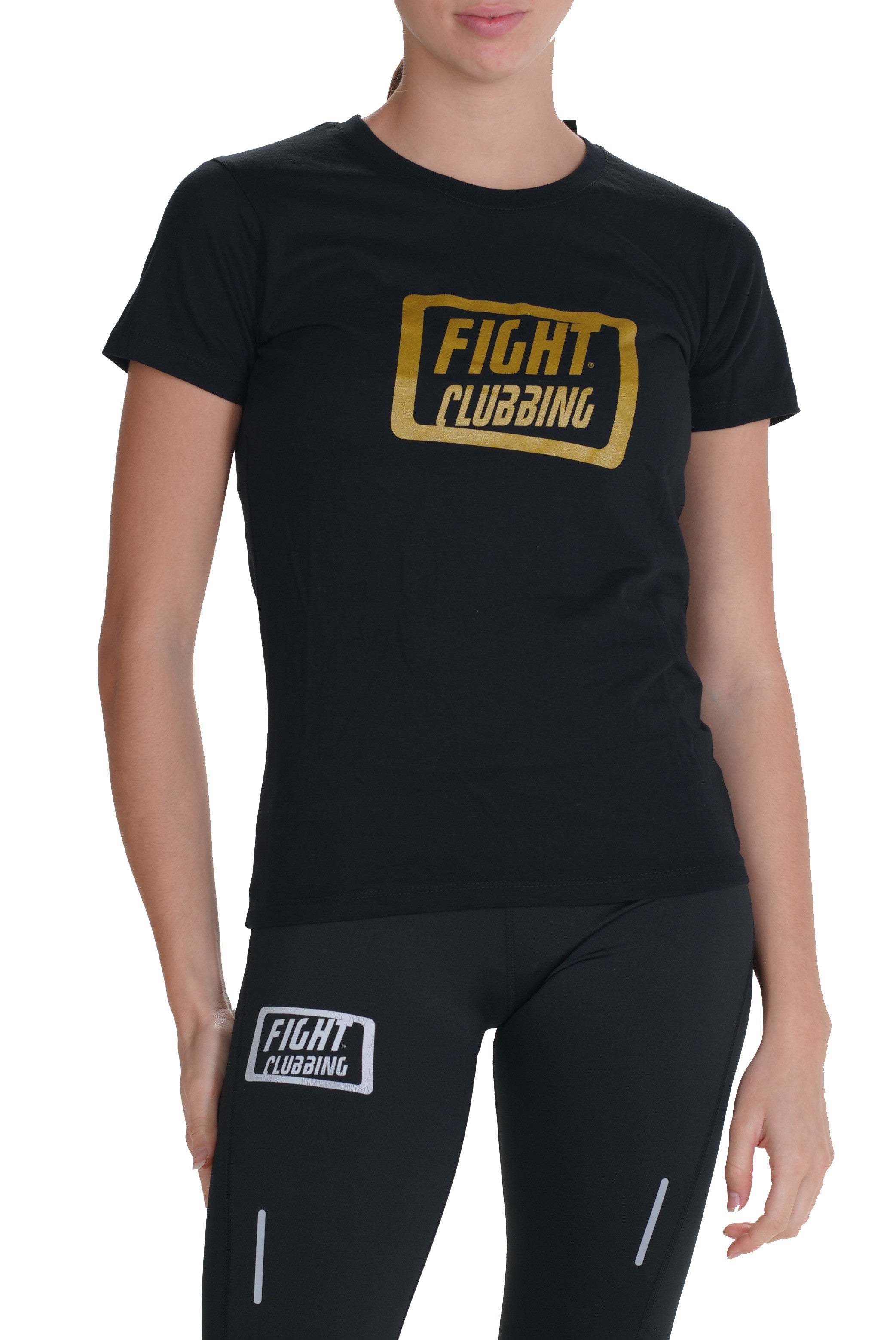 T-Shirt Basic Nero Logo Oro