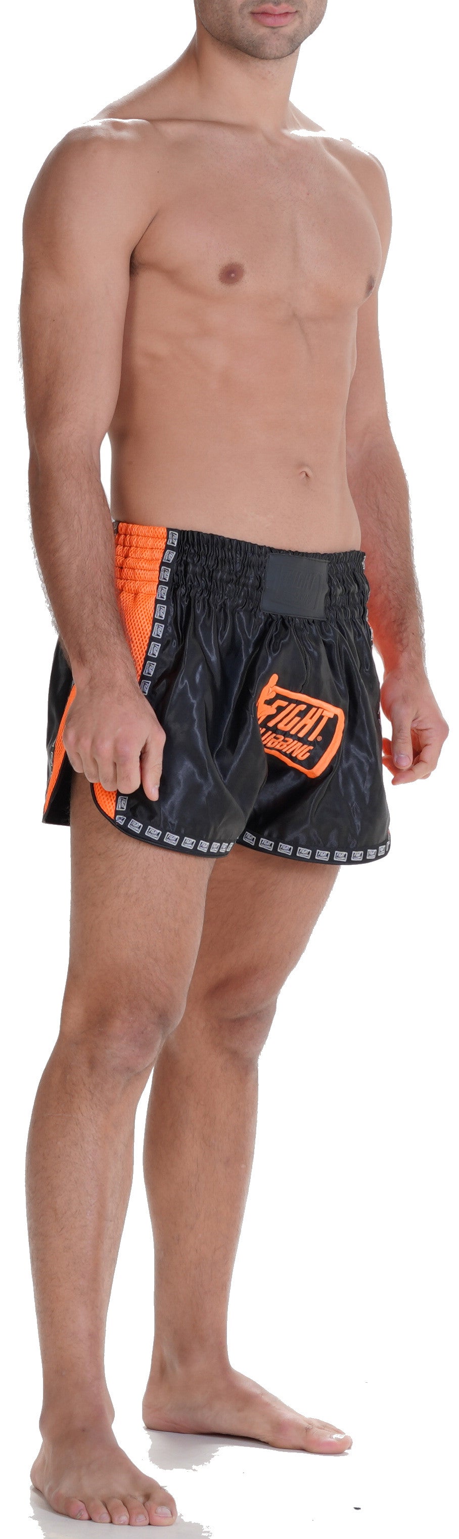 Kick-Thai Icon Shorts Orange And Black