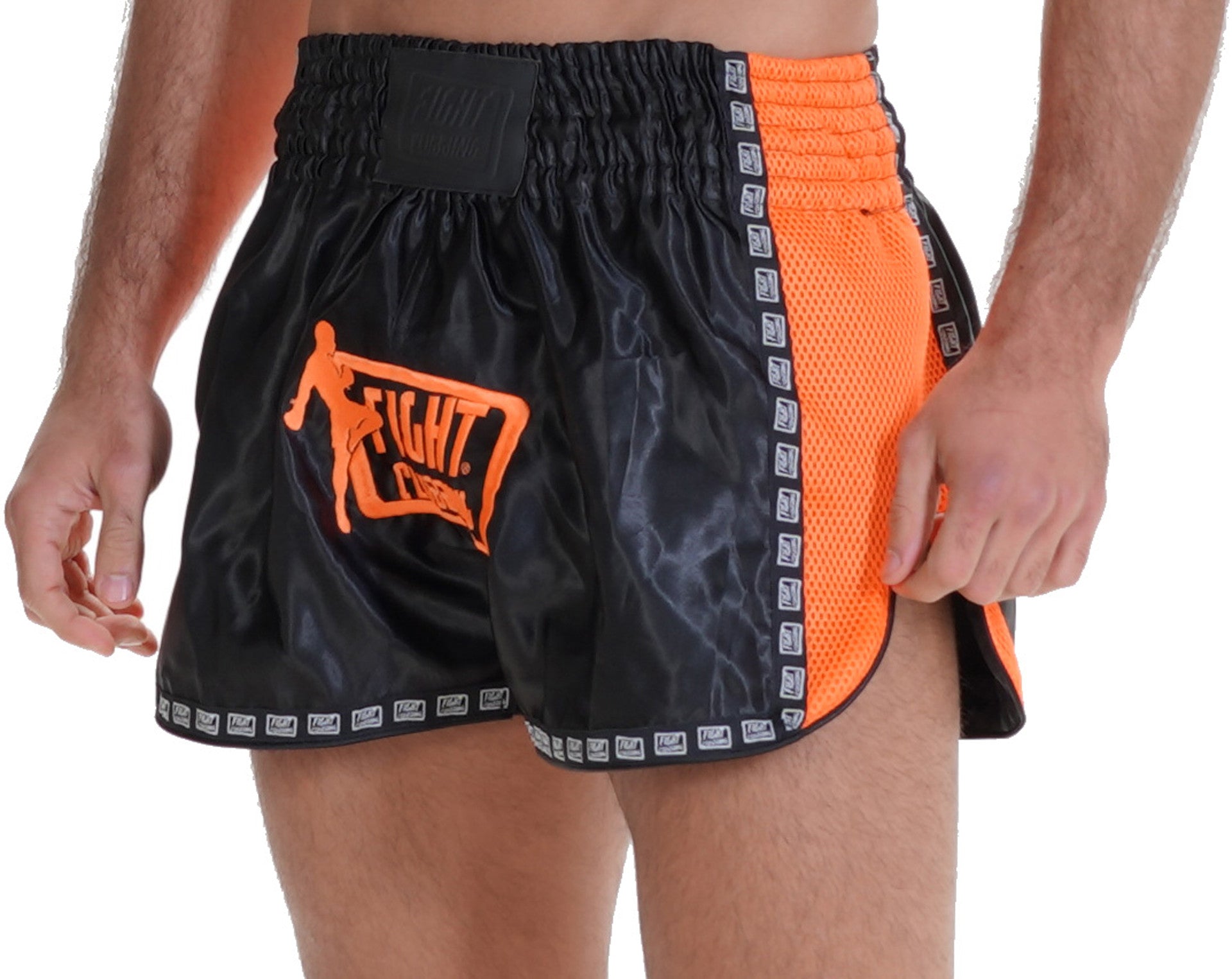 Kick-Thai Icon Shorts Orange And Black