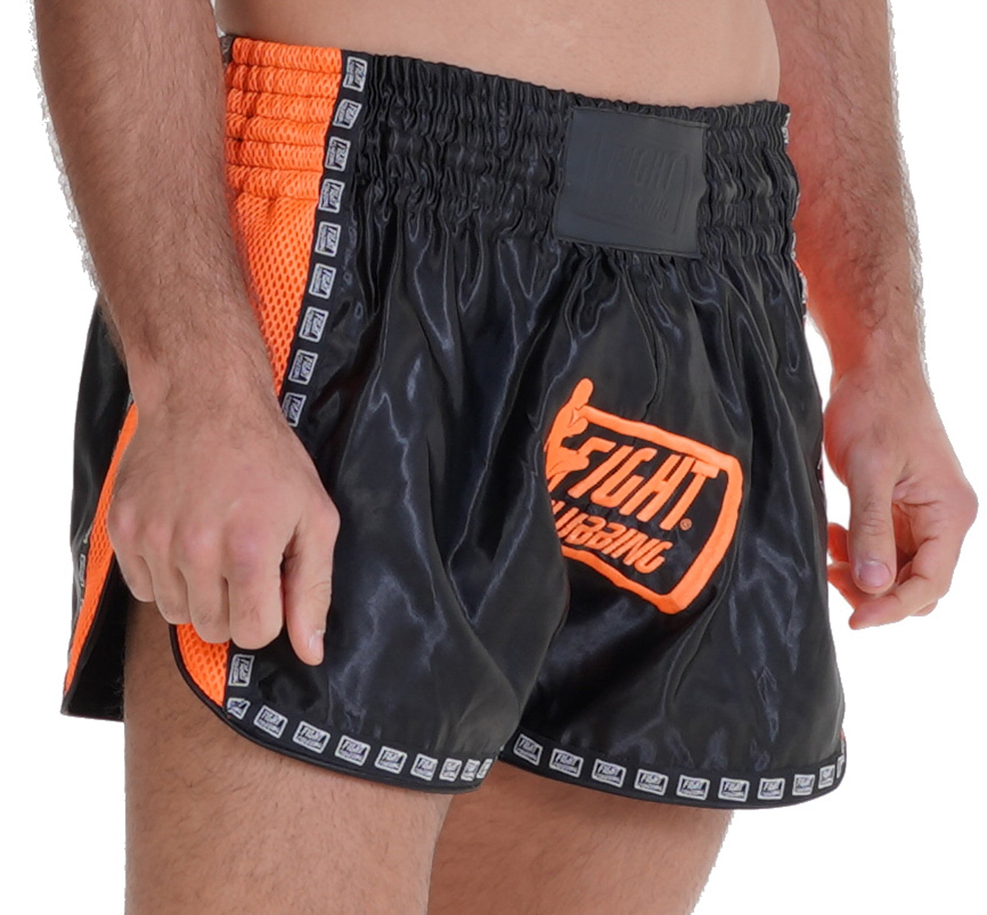 Kick-Thai Icon Shorts Orange And Black