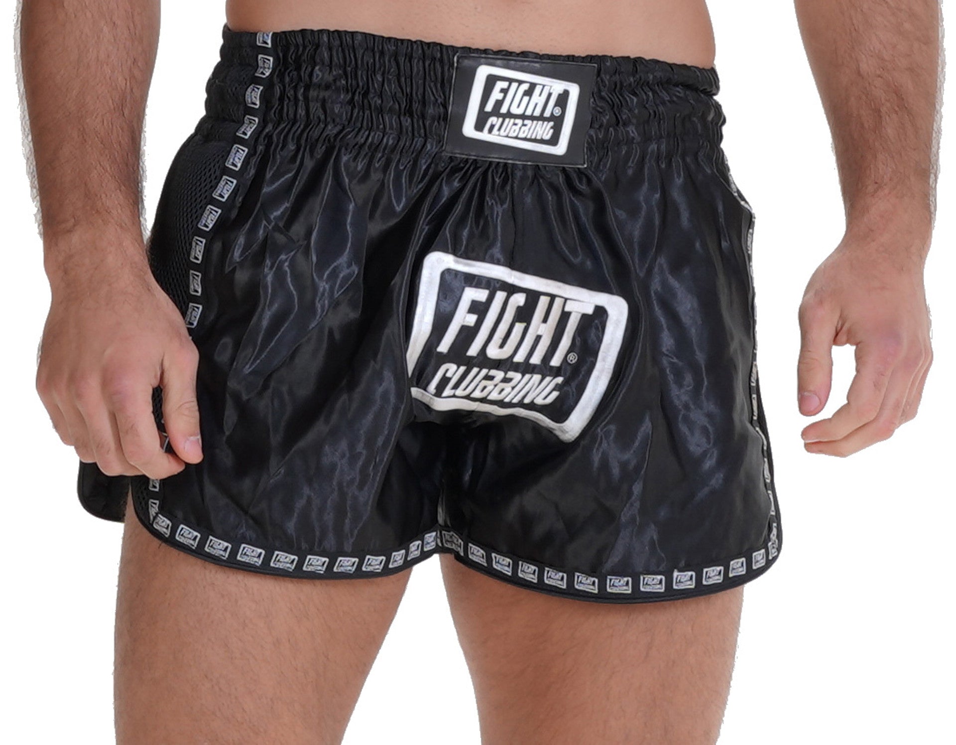 Pantaloncino Kick-Thai Pro Edition Nero Logo Grande