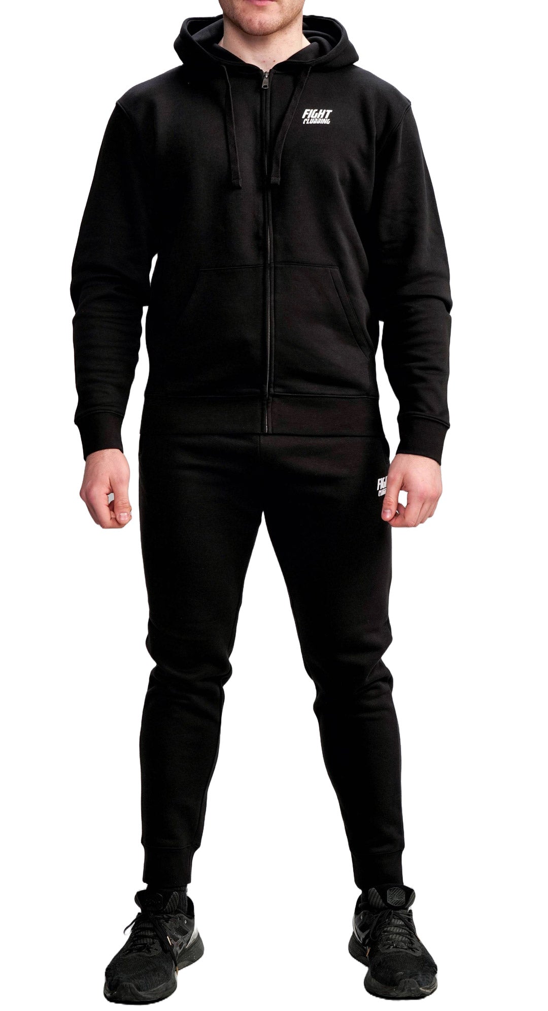 Tuta Authentic Nero Logo Bianco