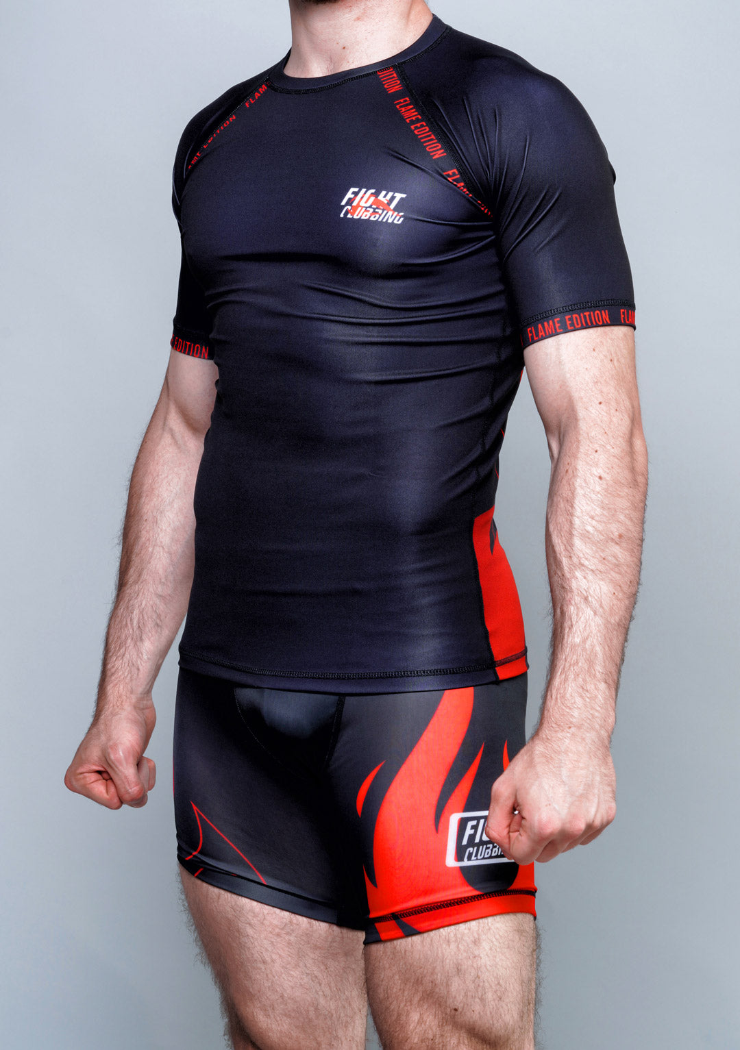 Completo MMA Manica Corta Flame Edition Nero