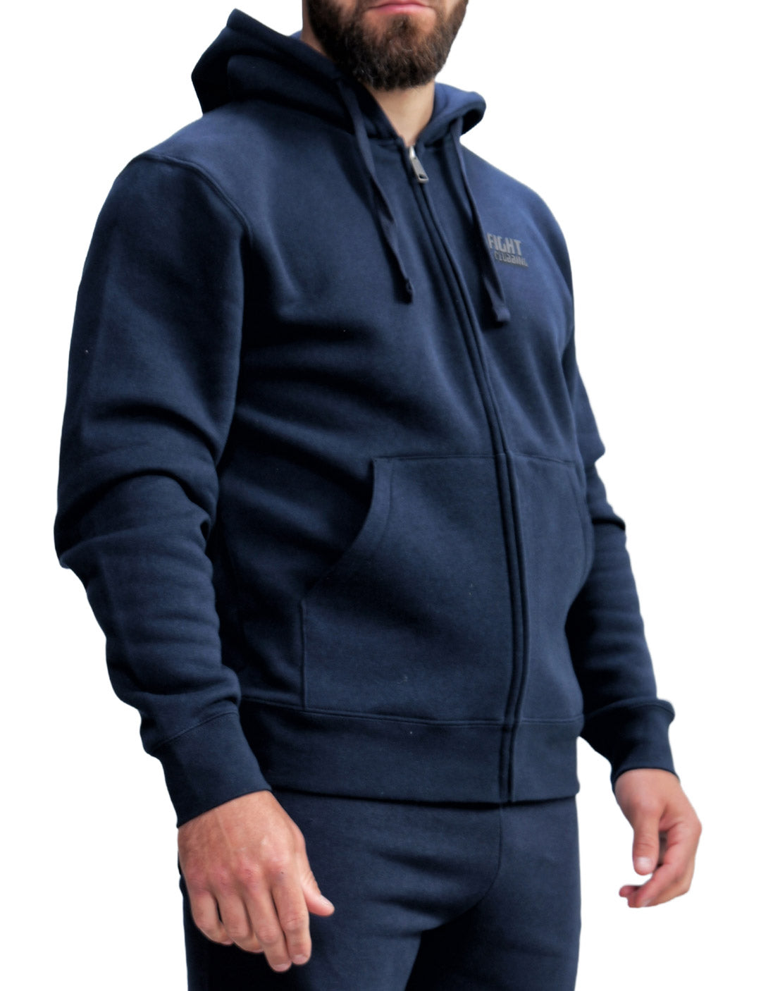 Basic Zip Up Hoodie Black