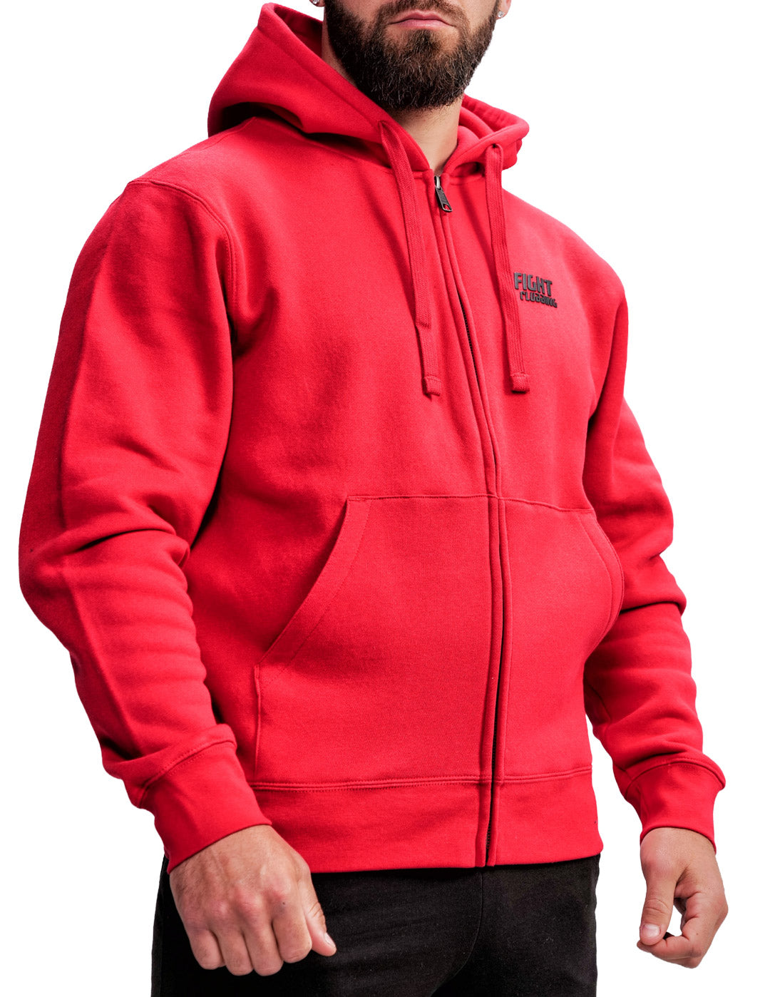 Basic Zip Up Hoodie Black