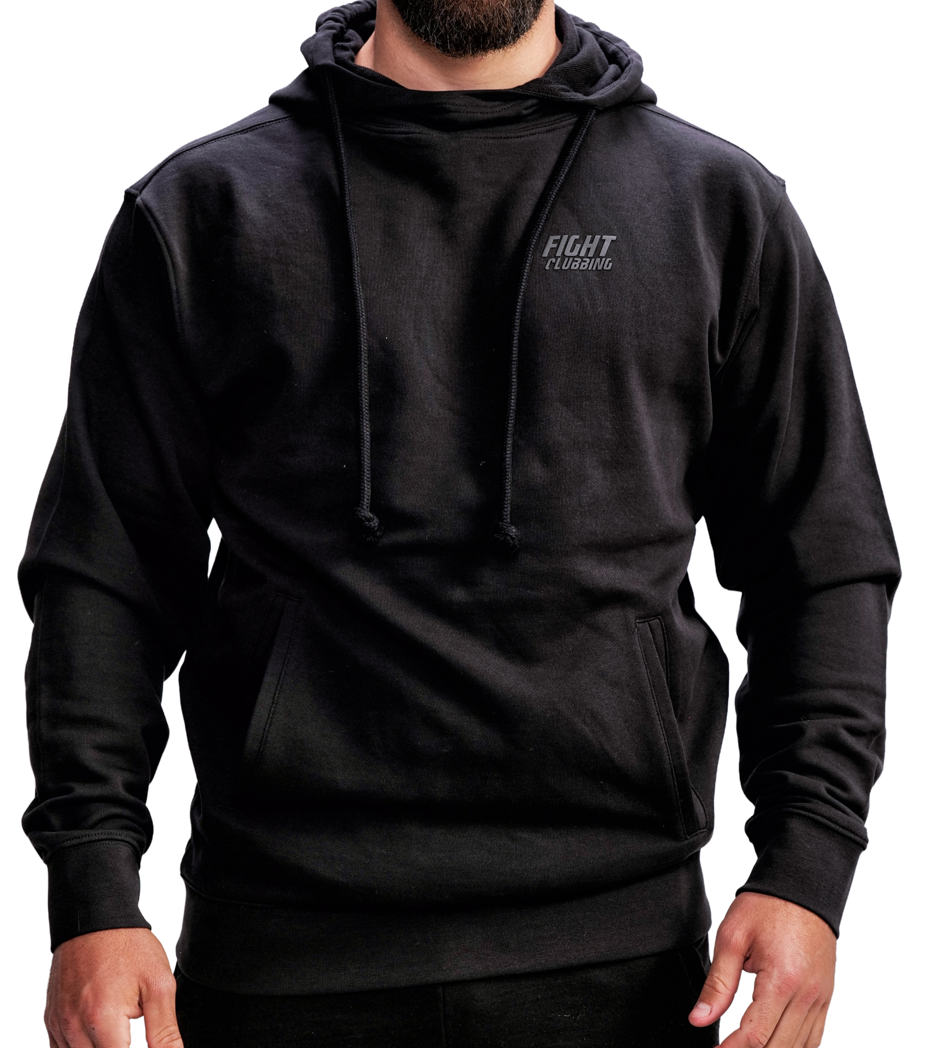 Basic Zip Up Hoodie Black