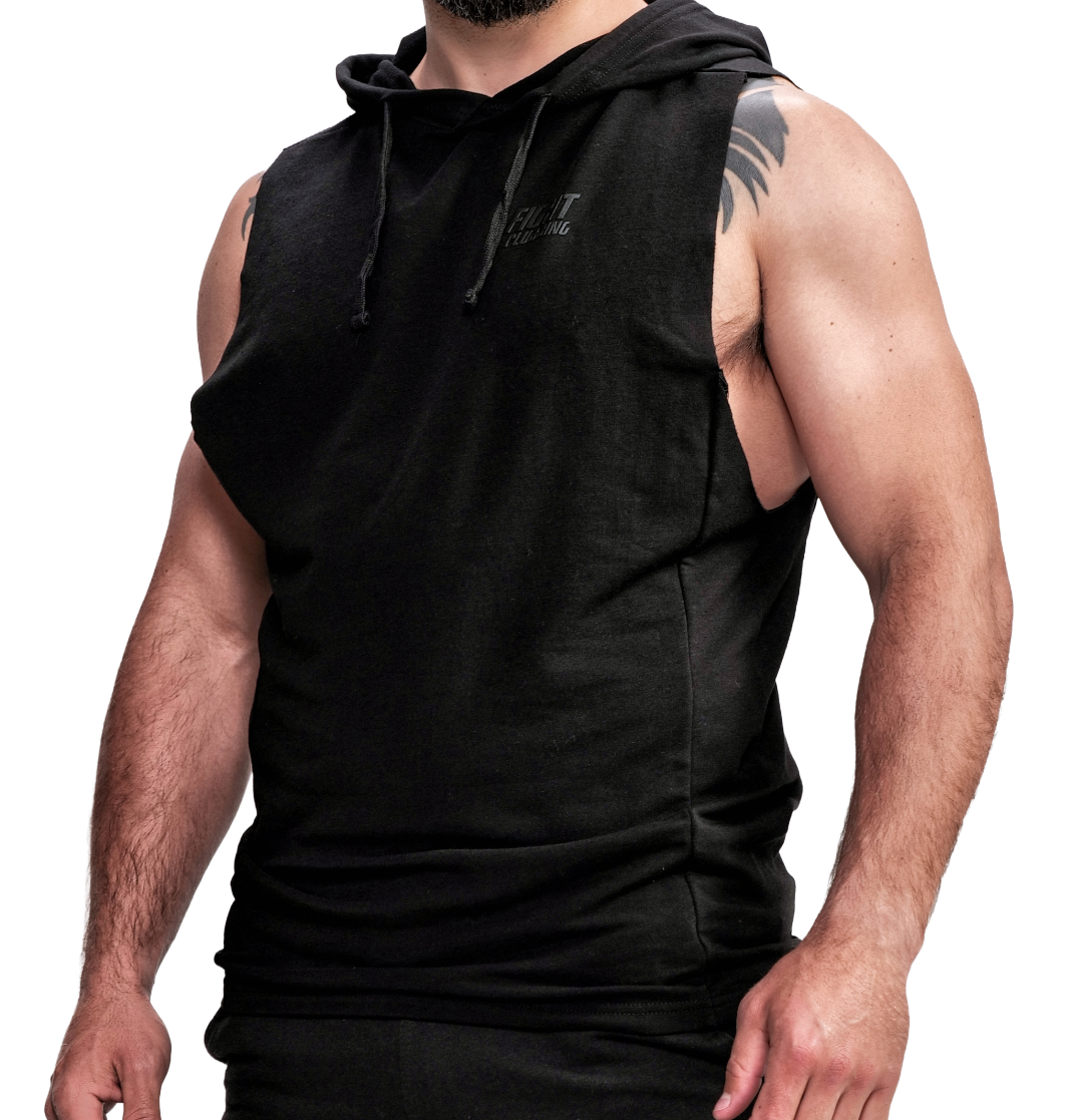 Basic Zip Up Hoodie Black