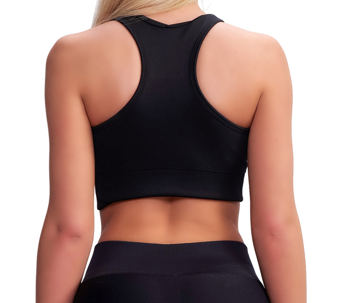 Top Sportivo Nero Logo Nero