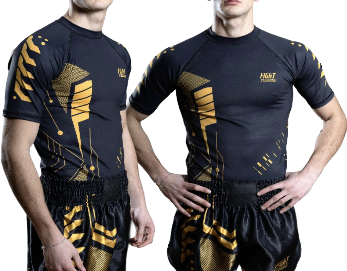 Rashguard MMA Manica Corta 2077 Gold Edition