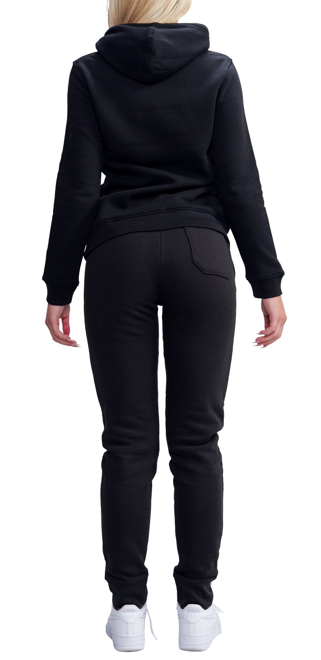 Basic Zip Up Hoodie Black