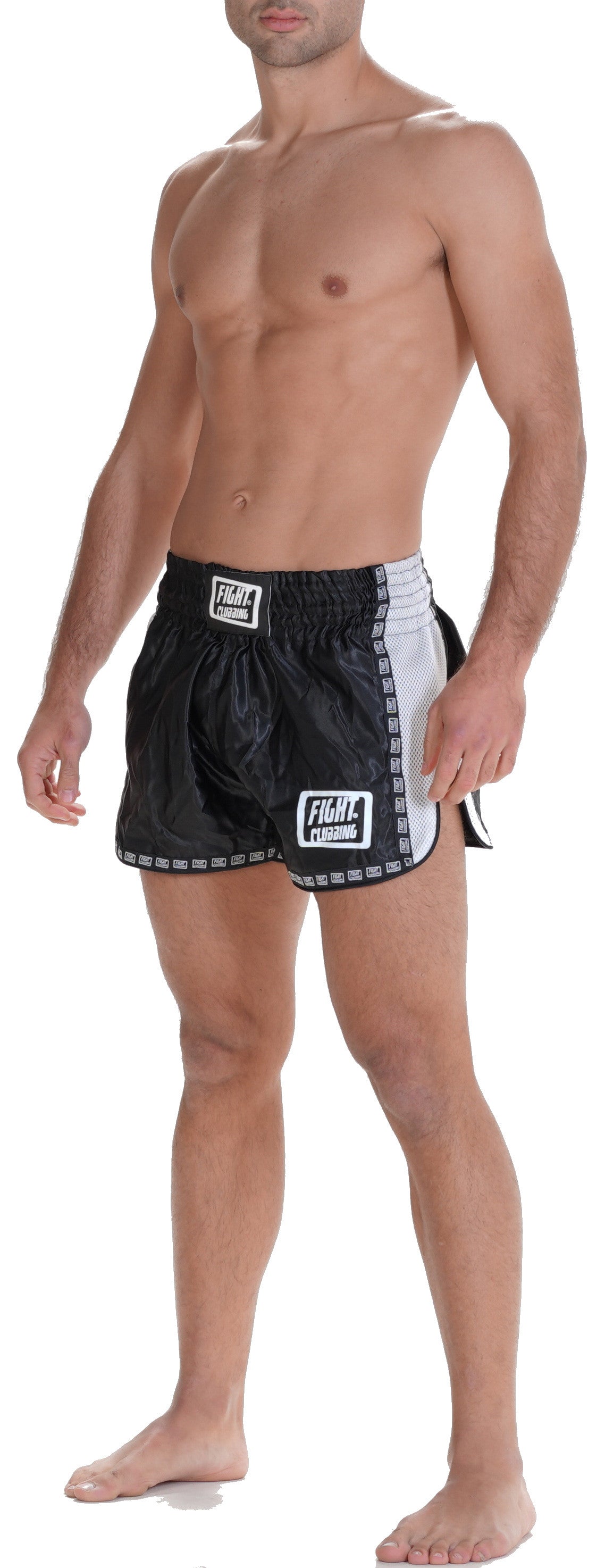 Pantaloncino Kick-Thai Pro Edition Bianco E Nero