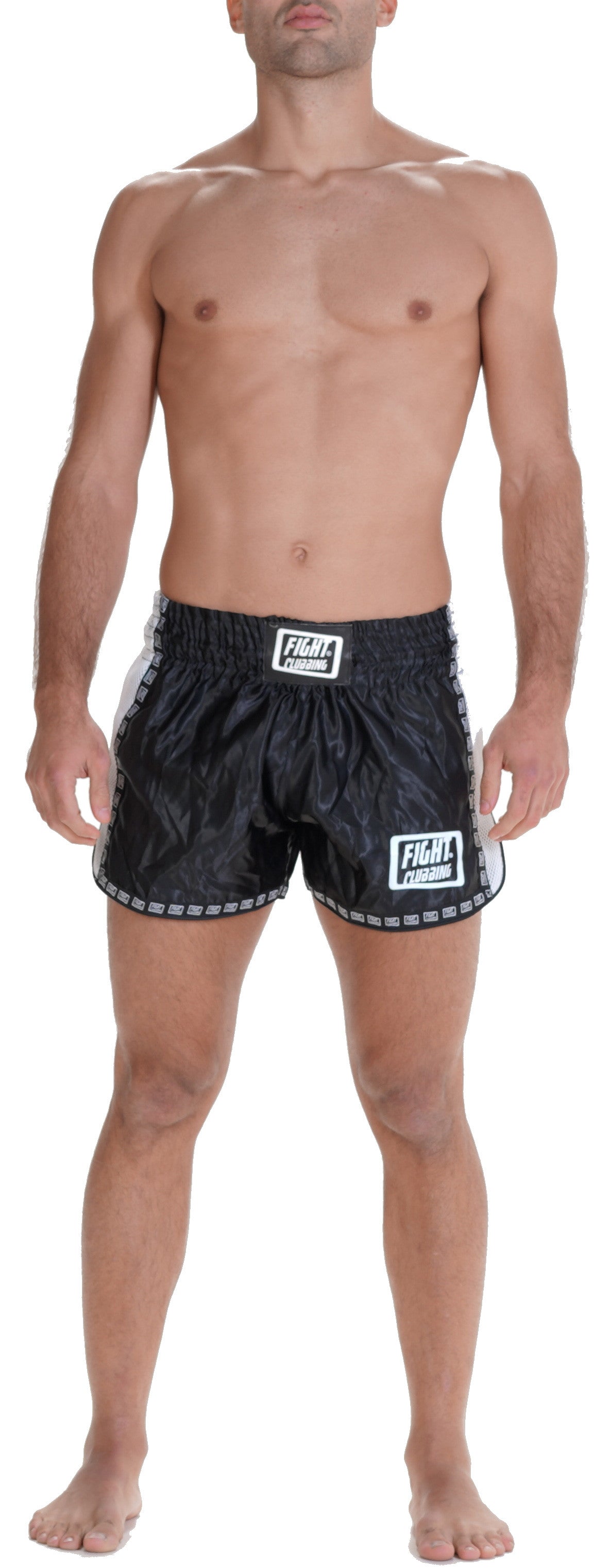 Pantaloncino Kick-Thai Pro Edition Bianco E Nero