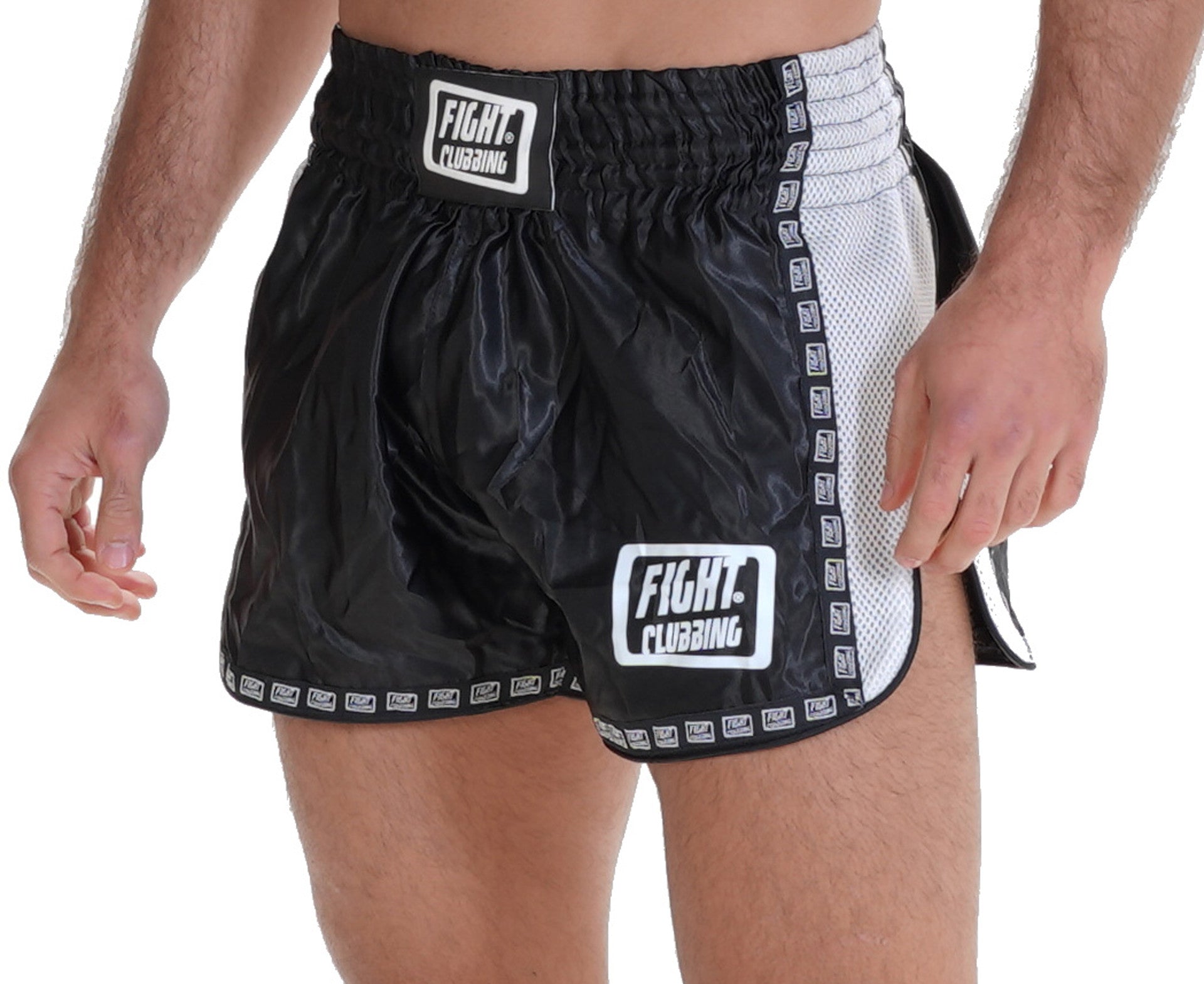 Pantaloncino Kick-Thai Pro Edition Bianco E Nero